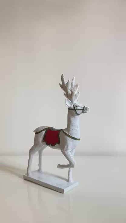 Christmas Reindeer Sculpture, Reindeer Decor, Christmas Figurine, Holiday Decoration, Christmas Gift, Festive Home Decor, Reindeer Decor, Reindeer Sculpture, Reindeer Statue