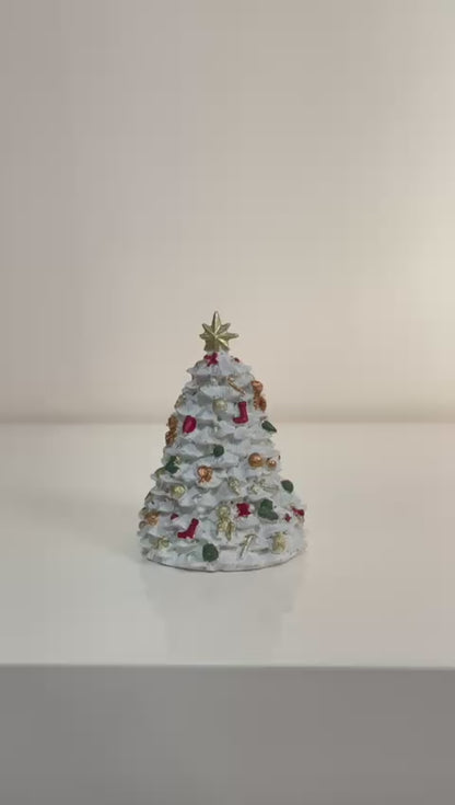 Mini Christmas Tree Figurine, Christmas Tree Ornament, Seasonal Tree Figurine, Christmas Decor Gift, Holiday Tree Decor, Christmas Tree Decor, Christmas Tree Sculpture