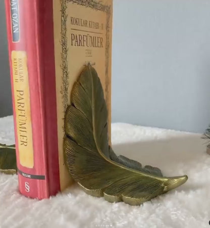 Feather Bookends for Shelves and Desk, Decorative Bookends, Unique Gifts for Book Lovers, Feather Bookends, Unique Book Lover Gifts, Feather Bookshelf, Feather Home Decor